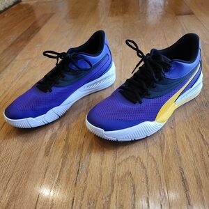 EUC Men's 10.5 Puma Triple Prism Violet Spectra Purple and Yellow Athletic Shoes